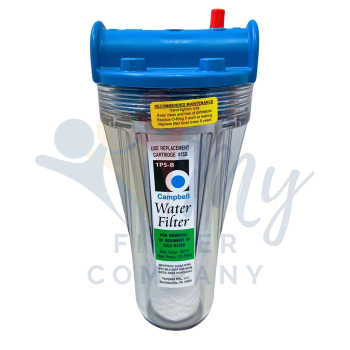 Campbell 1PS-B Water Sediment Filter w/ Pressure Release Button, 3/4" Connection at MyFilterCompany.com