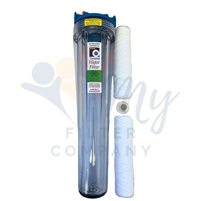 Campbell 2PS-B Double Capacity Water Sediment Filter, w/ Release Button 3/4" at MyFilterCompany.com