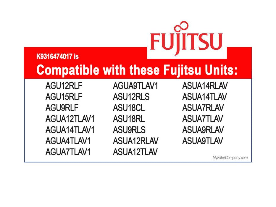 Fujitsu K 9306602017 Mini Split Filter Holders (Set of 2)